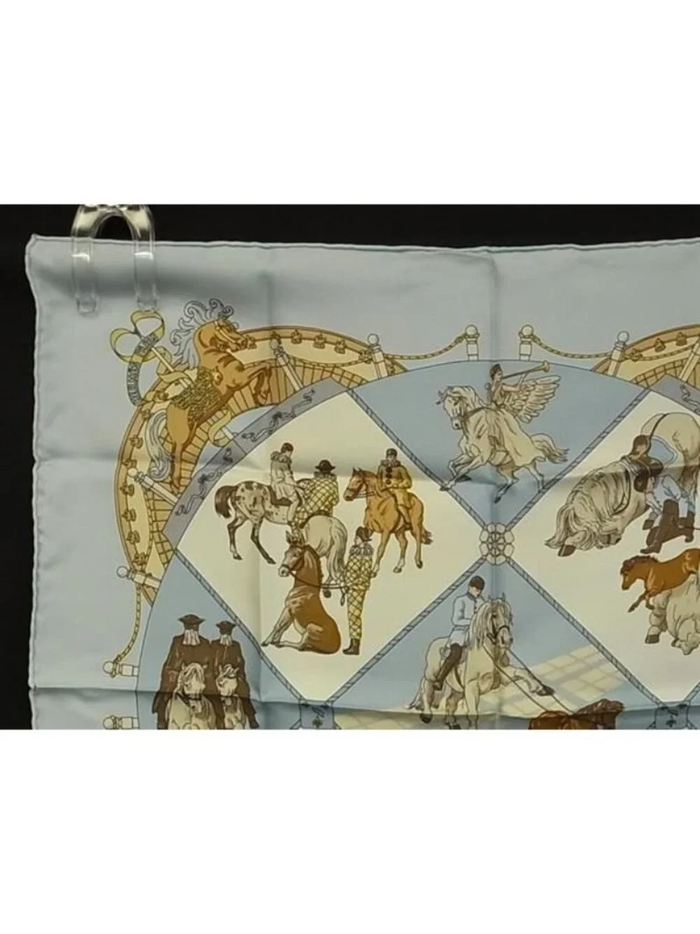 Hermes Musee Vivant du Cheval Chantilly Carre 45 Petit Gavroche Silk Scarf